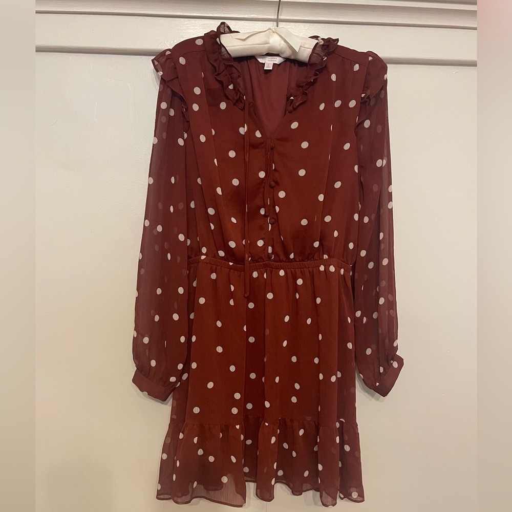 LC Lauren Conrad Burgundy Dress